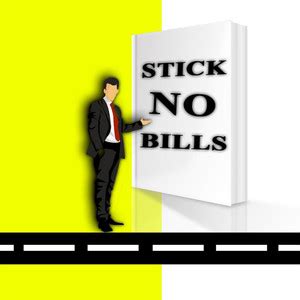 JEEPL STICK NO BILL SIGNAGE BOARD, ACP with vinyl, SIZE : 12X12 INCHES ...