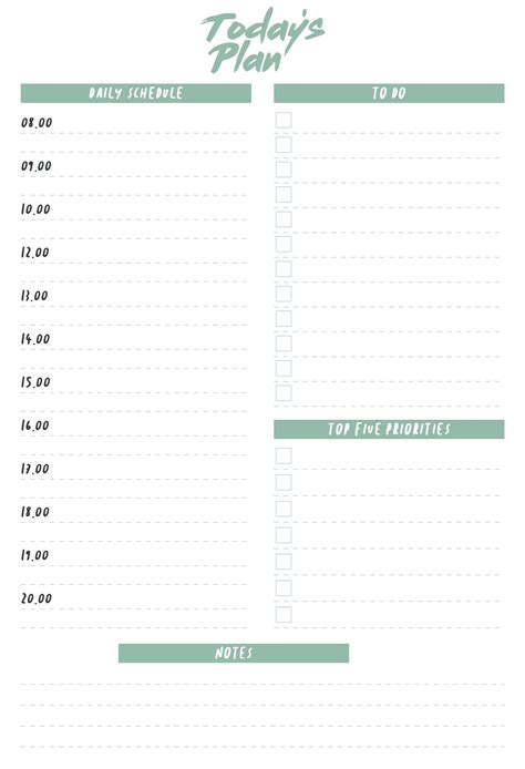 Hourly Weekly Planner Printable