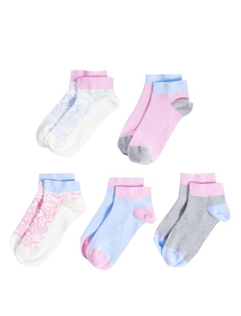 Buy 5pk Cotton Rich Marble Trainer Liners™ at Marks & Spencer