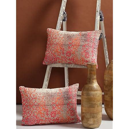 Buy ROMEE Soft Polyester Chenille Texture Abstract Cushion Cover 12x18 ...