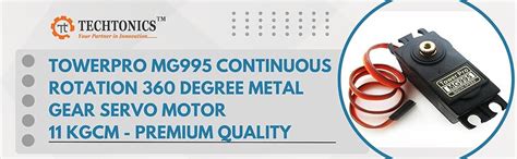 TECHTONICS TowerPro MG995 - Continuous rotation 360 Degree Metal Gear ...