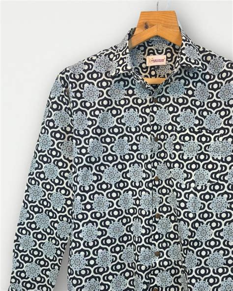 Marwar Mirage Sanganeri Printed full SleevJaipurie Shirt in Pure Cotton ...