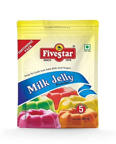 FIVESTAR Milk Jelly Powder Assorted Flavour 40 g Pack of 3 : Amazon.in ...