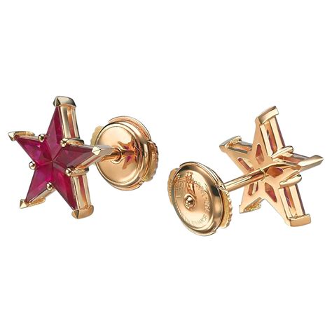 Alex Kou Pink Sapphire Star Stud Earrings For Sale at 1stDibs