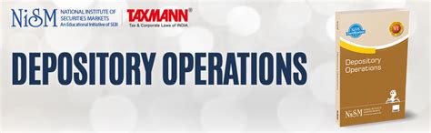 Buy NISM's Depository Operations – Covering the basics of depository ...