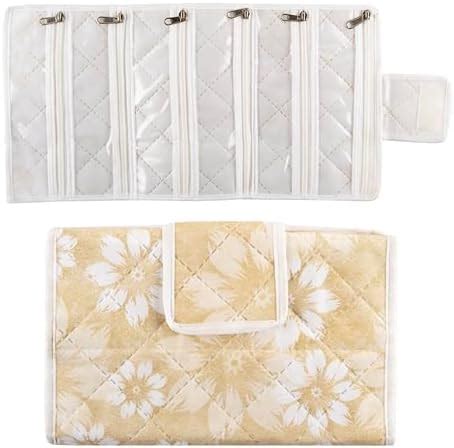 Preco Foldable Jewelry & Watch Organizer with 6 Zipper Compartments ...