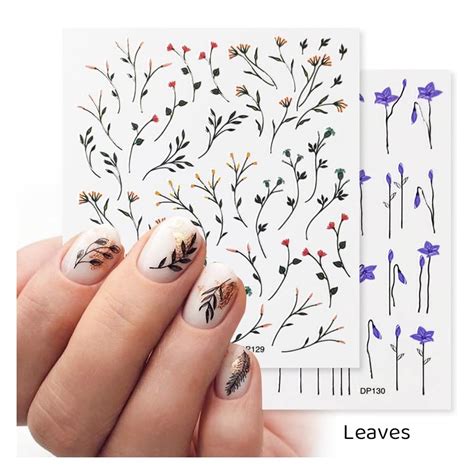 Spring Flower Nail Art Stickers Decals Self-Adhesive | Ubuy India