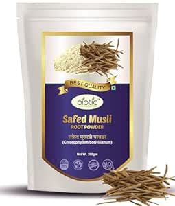Buy Biotic Safed Musli Powder Organic 200gm - White Musli Powder - Swet ...
