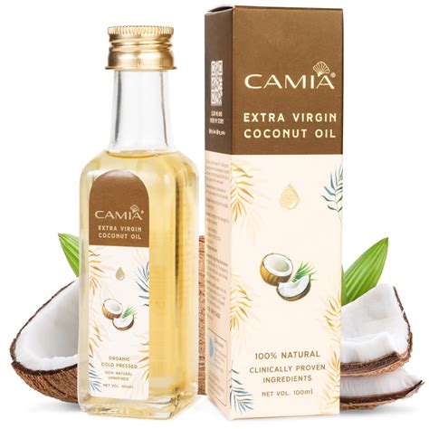 Buy CAMIA - 100% Organic Cold Pressed Coconut Oil for Skin & Hair | 100 ...