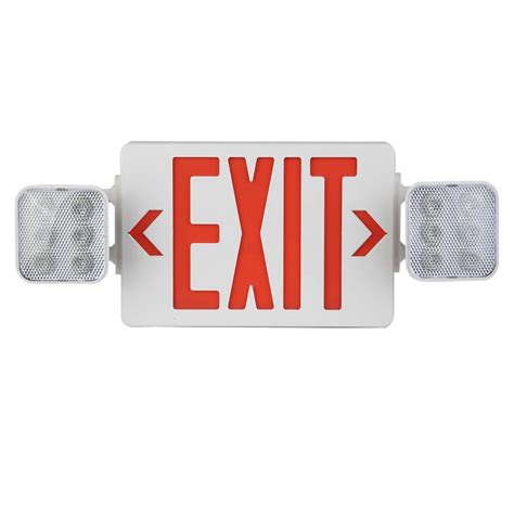 AmazonCommercial Emergency Light Exit Sign, 1-Pack, Exit Combo with ...