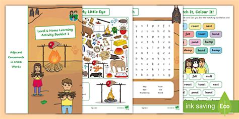 Interactive Phonics Activity Booklet Level 4 Book 1 CVCC