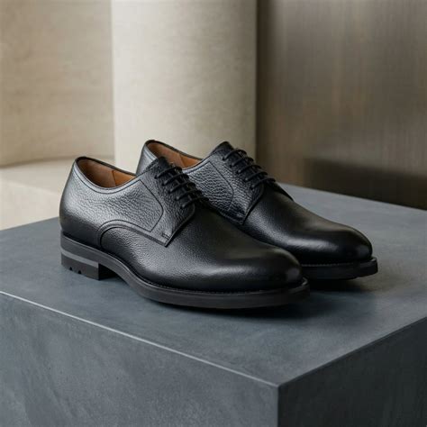 Black Leather Congleton Chunky Derby Shoes – Costoso Italiano