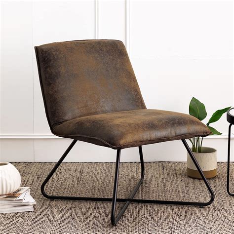 Buy LUE BONA Modern Accent Chair, 5 Positions Recline Chair, Distressed ...
