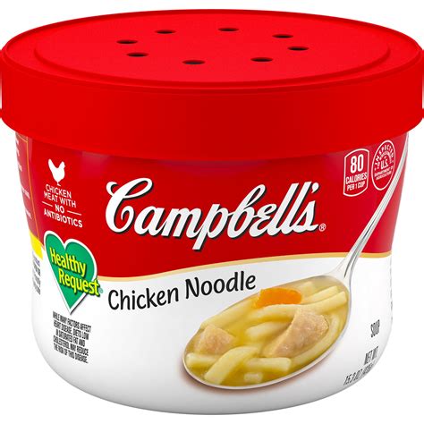 Campbell's Healthy Request Chicken Noodle Soup, 15.3 oz. Microwavable Bowl