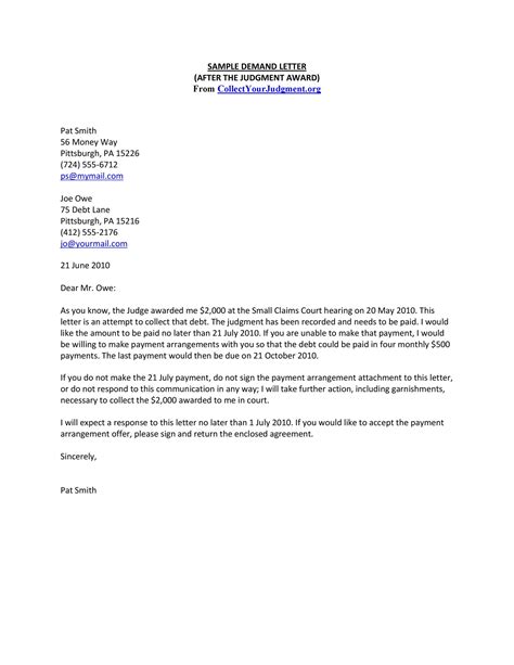 40 Strong Demand Letter Templates (Free Samples) ᐅ TemplateLab