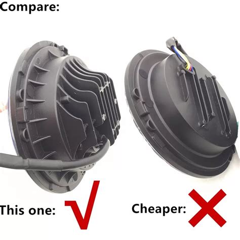 Motorcycle 60W 7 Inch LED Projector Headlight Left Right Amber Turn Si ...