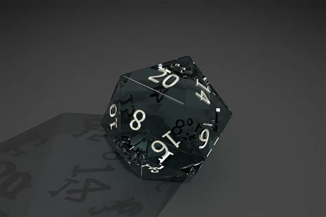 An Autodesk Showcase Rendering of the 20 sided die model