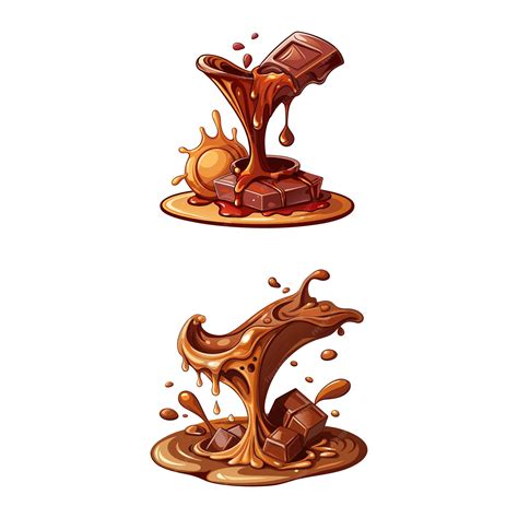 Melted chocolate is pouring | Premium AI-generated vector
