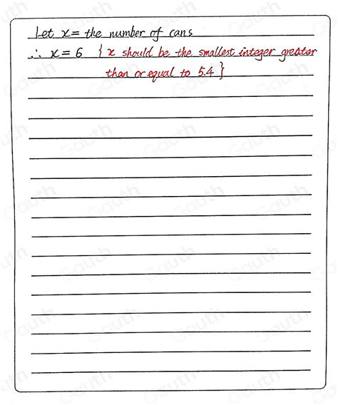 Solved: You calculate that you need 5.4 cans of paint for a project ...