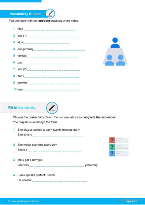 ESL Job Interview Worksheets 的图像结果