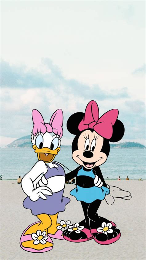 🔥 Free Download Daisy Duck And Minnie Mouse Cartoon Character Wall ...