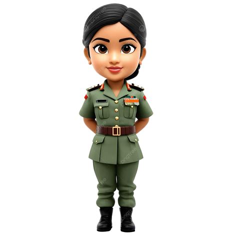 3d Cute Army Soldier Girl Image, Beautiful Girl Army Uniform, A Girl ...