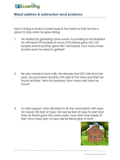 Adding and Subtracting Fraction Word Problems Mixed Practice 的图像结果