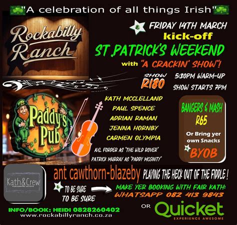 Paddys Pub Show @ Rockabilly Ranch with Kath & Crew, 68 Milliken Rd ...
