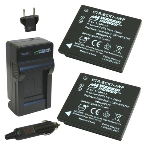 Buy Wasabi Power Battery and Charger Kit for Panasonic DMW-BCK7 NCA ...
