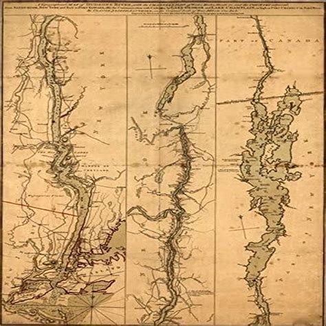 topographical map of Hudson River with the channels depth of water ...