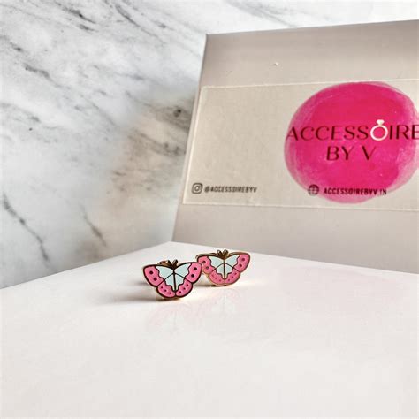 18K Gold Plated Butterfly Studs – Accessoire By V