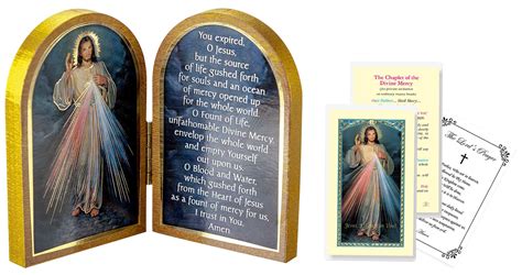 Divine Mercy Image Laminated Divine Mercy Chaplet Prayer Card Lords ...