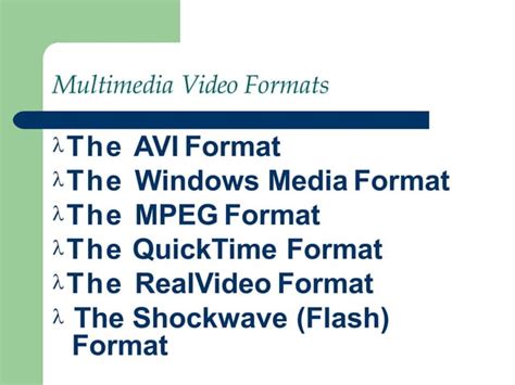 Image result for Multimedia Format of Video