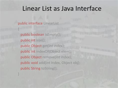 Image result for Linear List Program Algorithm in Java