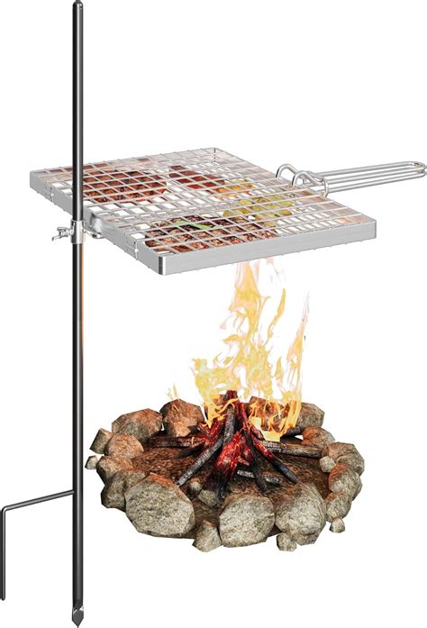 SUZLON Campfire Grill Stake & Grill, Reversible Campfire India | Ubuy
