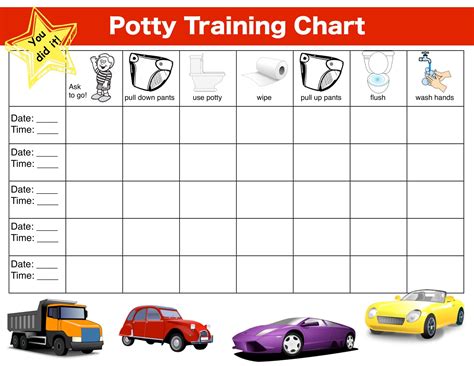Free Printable Potty Training Chart Templates [PDF, Word] For Toddlers