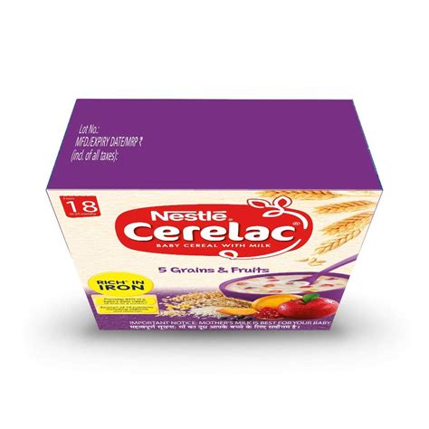 Nestle Cerelac 5 Grains & Fruits Baby Cereal, 18 to 24months, 300 gm ...