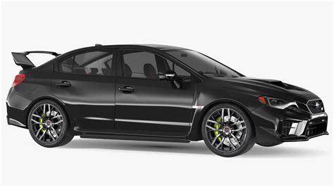 Black Subaru Sedan WRX STI 2021 model - TurboSquid 2018655