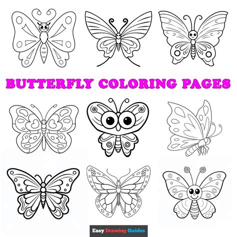 Cute Printable Butterfly Coloring Pages For Kids