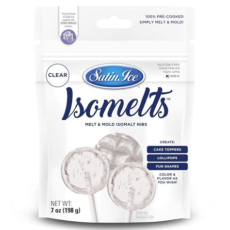 Amazon.com: Satin Ice Isomelts for Making Lollipops (Clear) (7oz Pouch ...