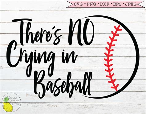 No crying in baseball svg cut file – Artofit