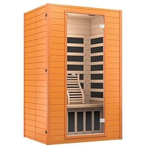 springspa Far Infrared Sauna Room, Near Zero EMF Canadian Hemlock Wood ...