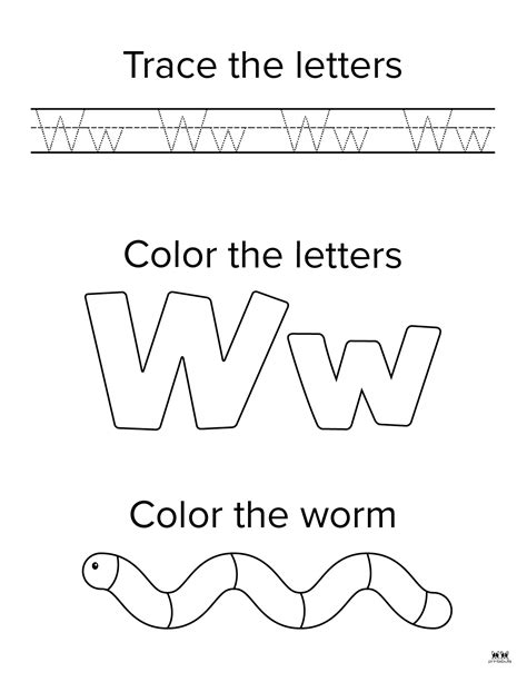 Letter W Printable: Unlocking Creativity and Learning with Printable ...