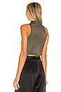 MISA Los Angeles X REVOLVE Tanya Mock Neck Crop Top in Gold | REVOLVE