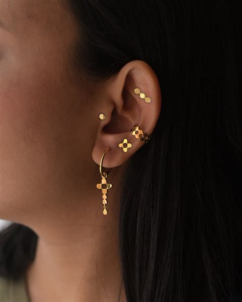 Phul Pata Drop Earrings + Phul Stud + Phul Ear Cuff + Dew Drop Stud ...