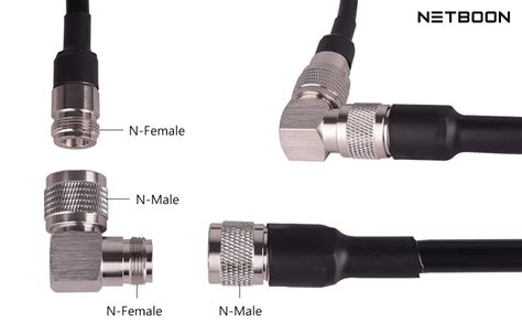 Buy NETBOON N Type Right Angle Adapter, N Male to Female Coaxial ...