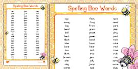 Printable 3rd Grade Spelling Bee List | Twinkl USA