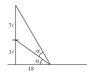 A vertical pole fixed to the horizontal ground is divided in the ratio ...