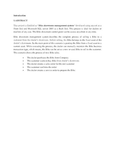 223754757 Bike Showroom Management System - Introduction 1 This project ...