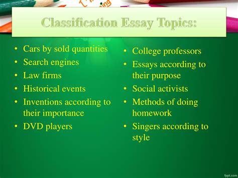 Image result for Classification Essay Topics
